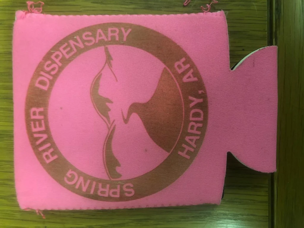 Spring River Dispensary pink can cooler